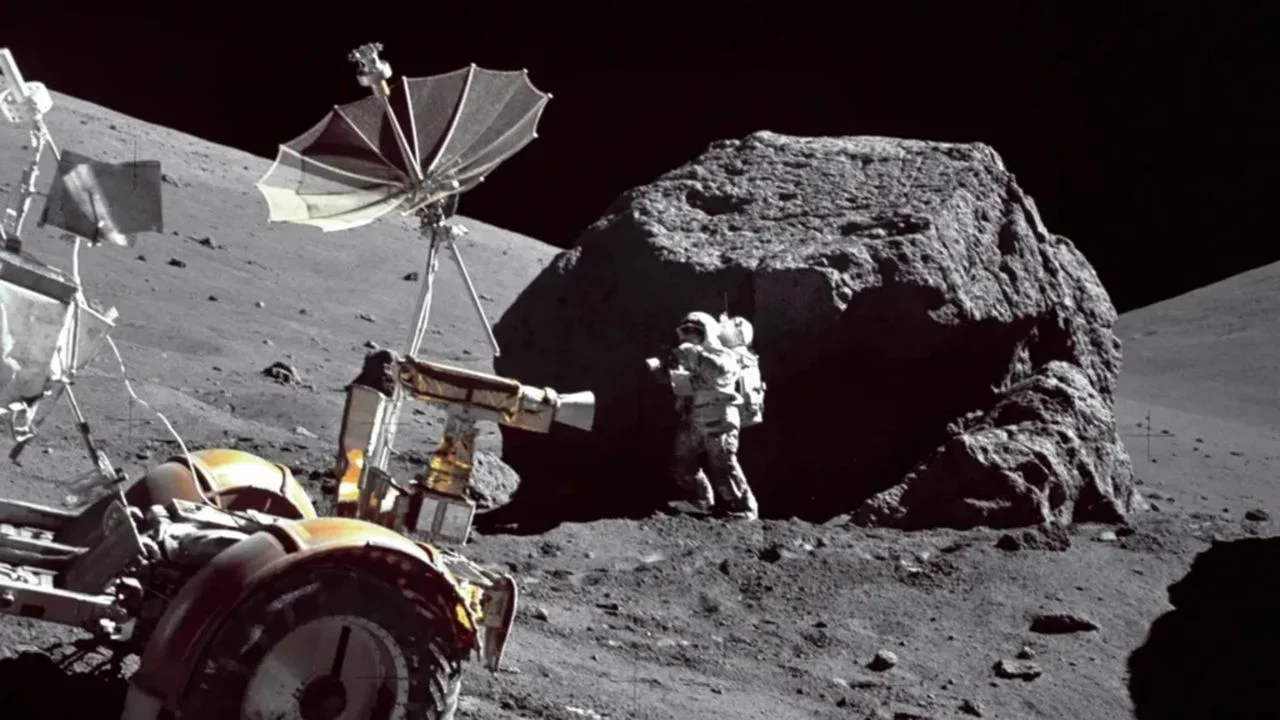 Searching the Moon for Microscopic Traces of Ancient Alien Technology